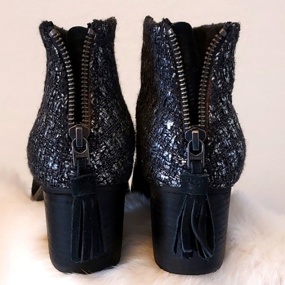 Womens Tom's Black Suede Booties - Picture 4 of 9